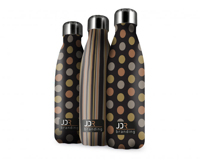 Branded metal water bottle