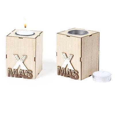 Wood Box Candle Holders